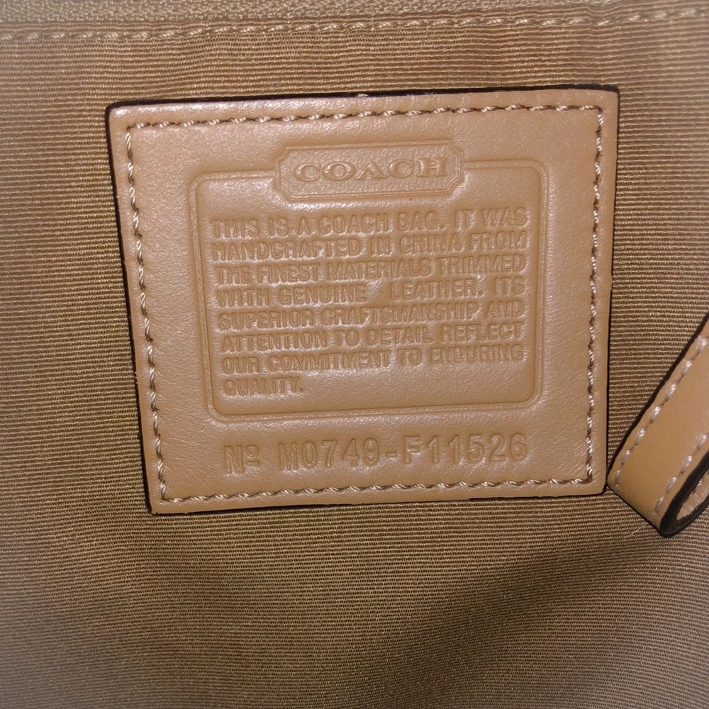 Coach Signature Canvas Tote in Brown and Tan - Picture 6 of 8